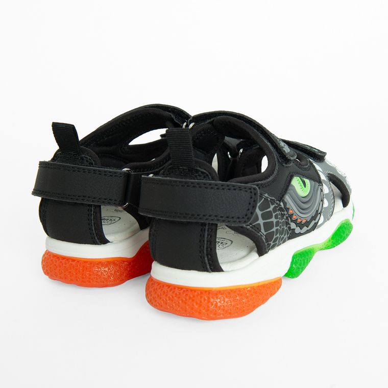 Cool Club, Sandale pentru baieti, negru, talpa cu leduri