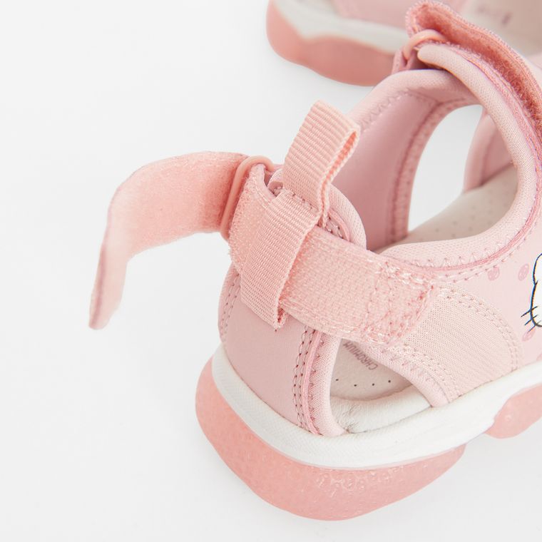 Cool Club, Sandale pentru fete, roz, talpa cu leduri, imprimeu Hello Kitty