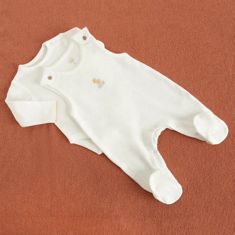 Cool Club, Set pentru fete, Body cu maneca lunga, Salopeta cu botosei, alb