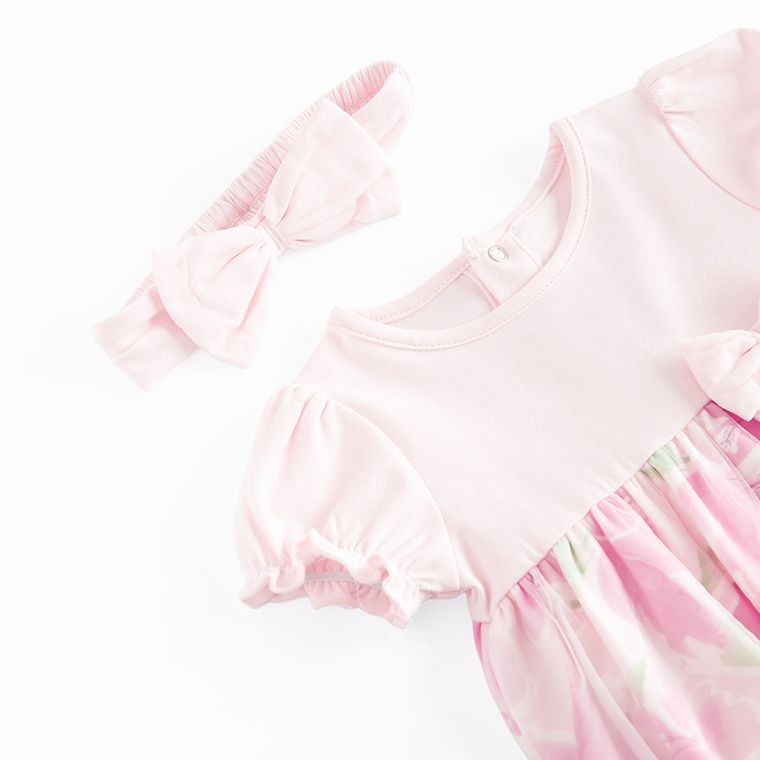Cool Club, Set pentru fete, Body cu maneca scurta, Bentita, roz