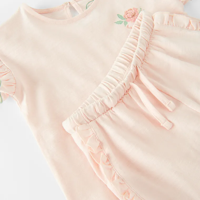 Cool Club, Set pentru fete, Tricou, Pantaloni scurti, roz