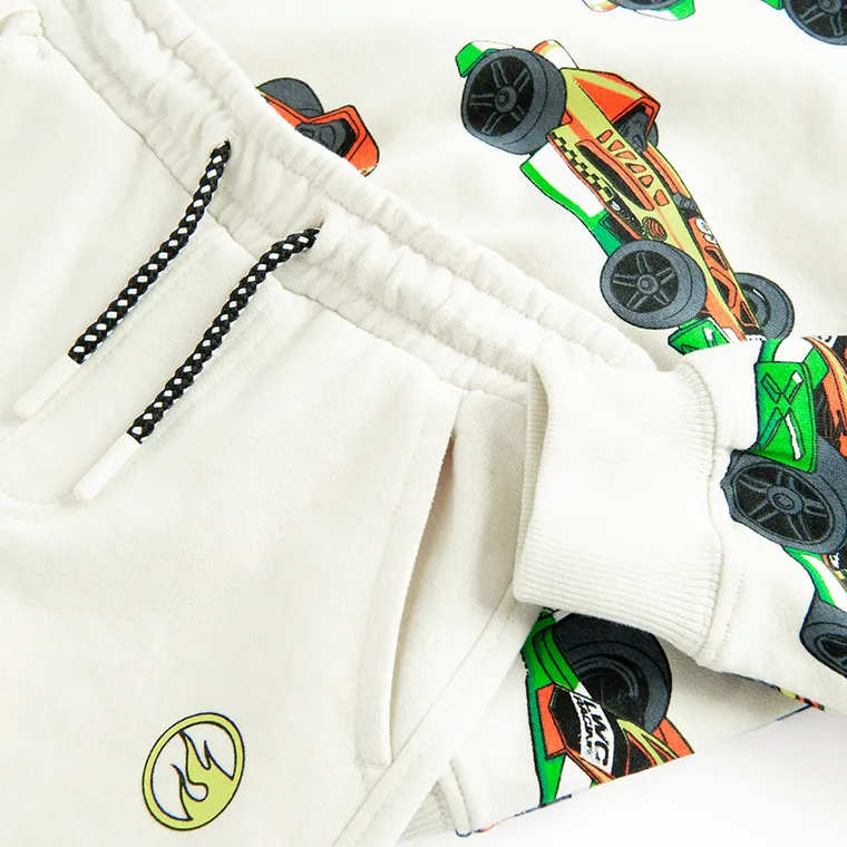 Cool Club, Trening pentru baieti, bej, imprimeu Hot Wheels