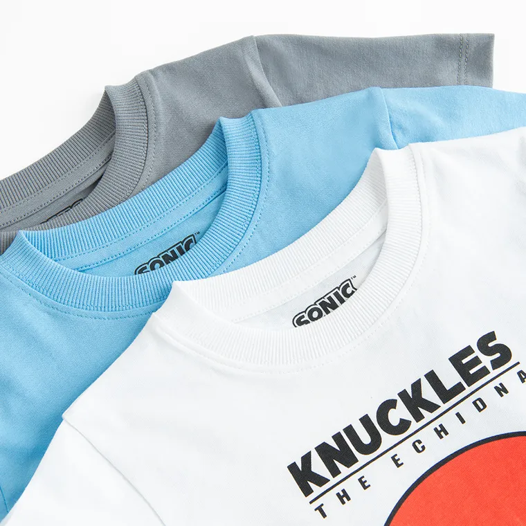 Cool Club, Tricou pentru baieti, mix, imprimeu Sonic the Hedgehog, set, 3 buc.