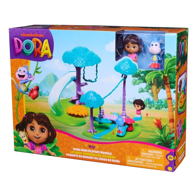 Dora, Mini parc de aventuri in jungla, set de figurine
