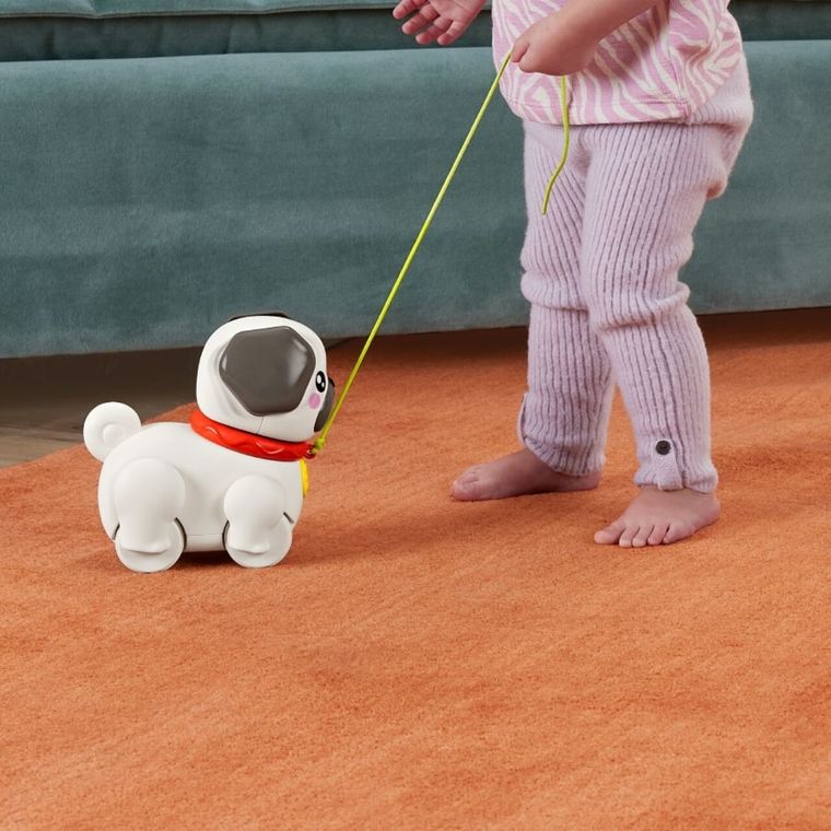 Fisher-Price, Pets, Walk-The-Pup Pug, jucarie trage
