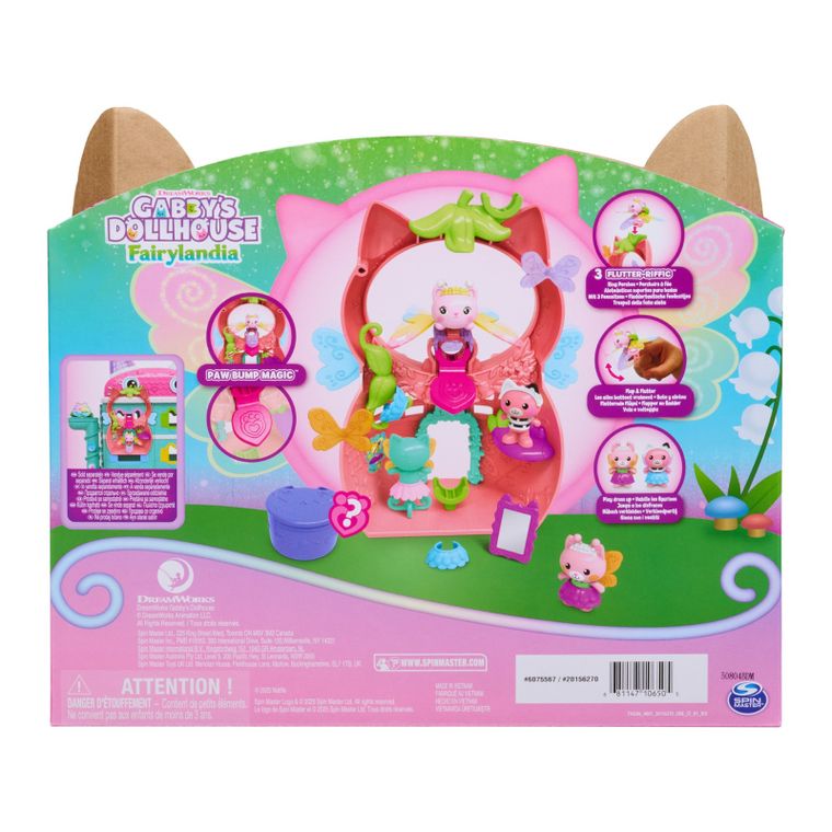 Gabby's Dollhouse, Kitty Fairy's Flutter-riffi Playset, set de joaca cu figurine si inel, 12 elemente