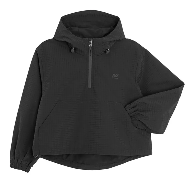 Geaca anorak impermeabila cu gluga si croiala boxy NOWEAR