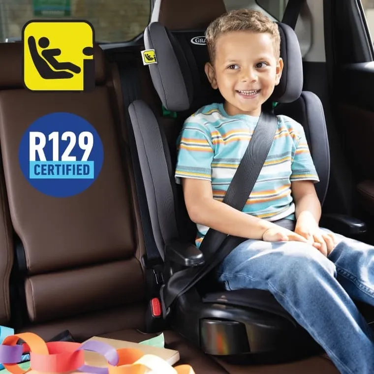 Graco, Junior Maxi, I-Size R129, scaun auto, Midnight, 100-150 cm