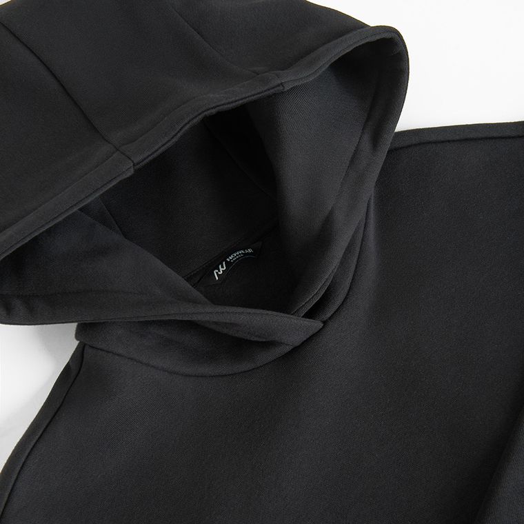 Hanorac basic negru oversize NOWEAR