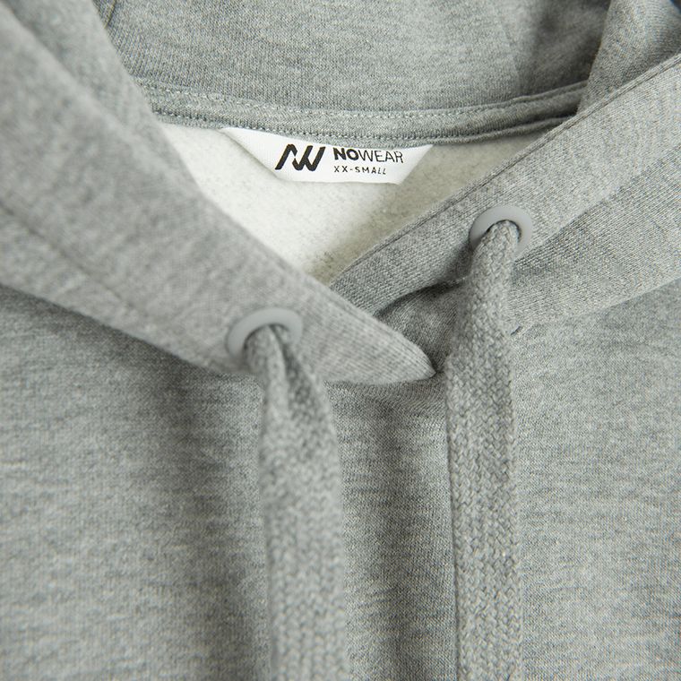 Hanorac gri cu croiala oversize NOWEAR