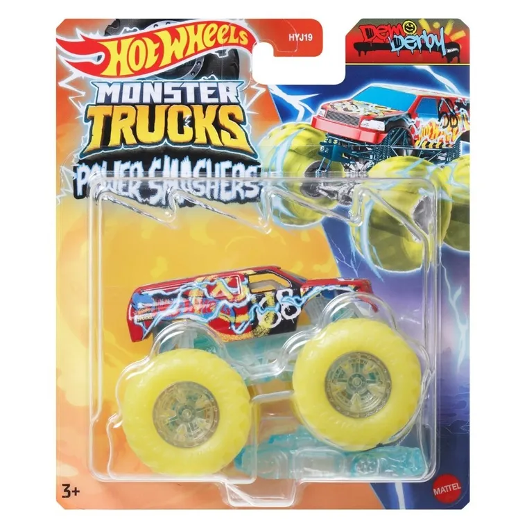 Hot Wheels, Monster Trucks Power Smashers, masina, scara 1:64, 1 buc.
