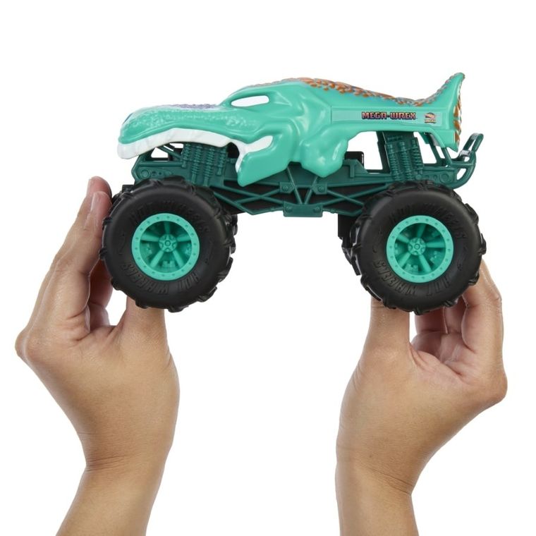 Hot Wheels, Monster Trucks RC, Mega Wrex, masina cu telecomanda, scara 1:24
