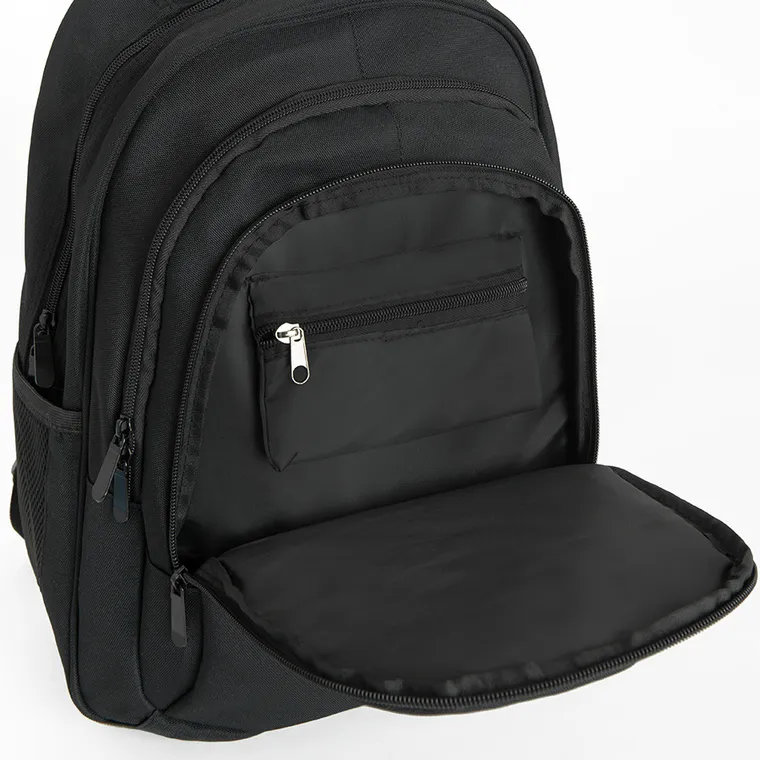 Kayokki, ghiozdan, 2 compartimente, Basic, negru