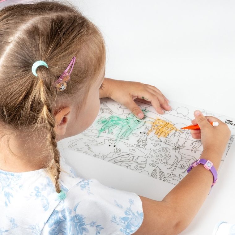 Kidea, Animale, Servieta interactiva, set creativ