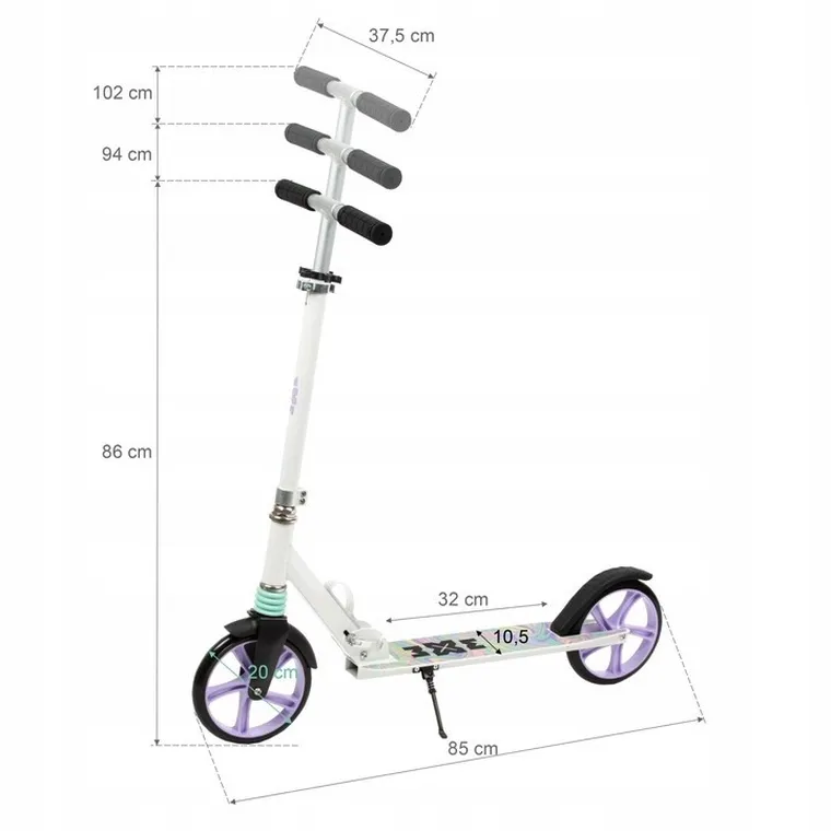 Kidwell, Drift, trotineta de oras, Fluid, 200 mm