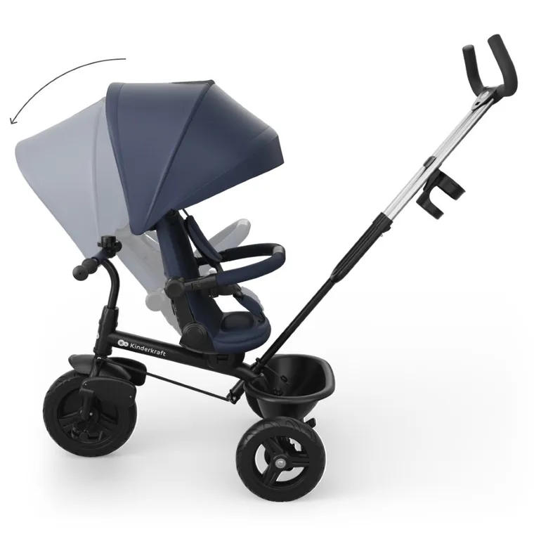 Kinderkraft, Aston 2 Plus, tricicleta 6in1, bleumarin