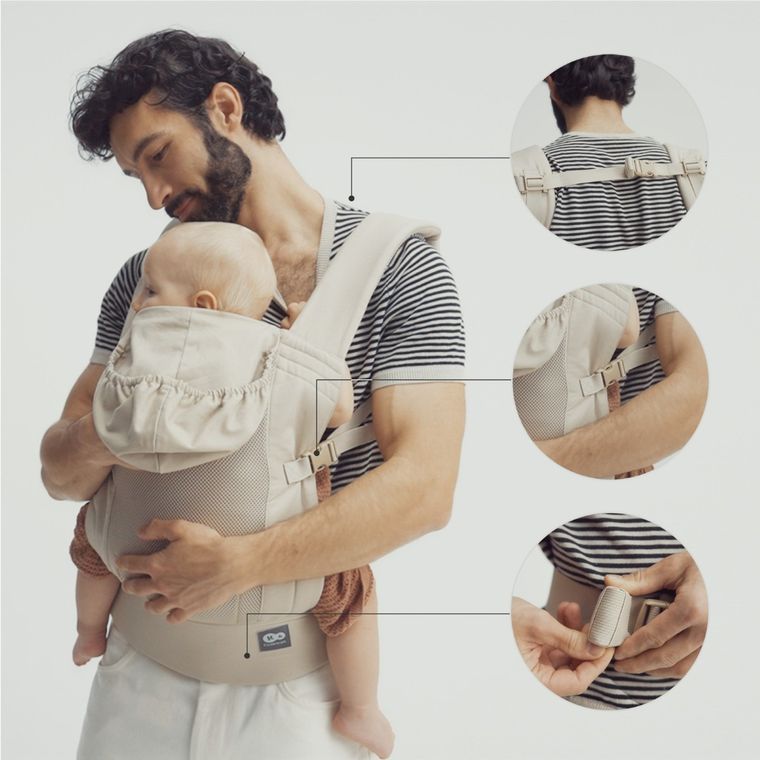 Kinderkraft, CarryBee, marsupiu ergonomic, beige