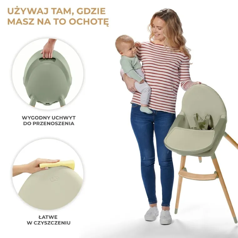 Kinderkraft, Fini 2, scaun de masa, verde