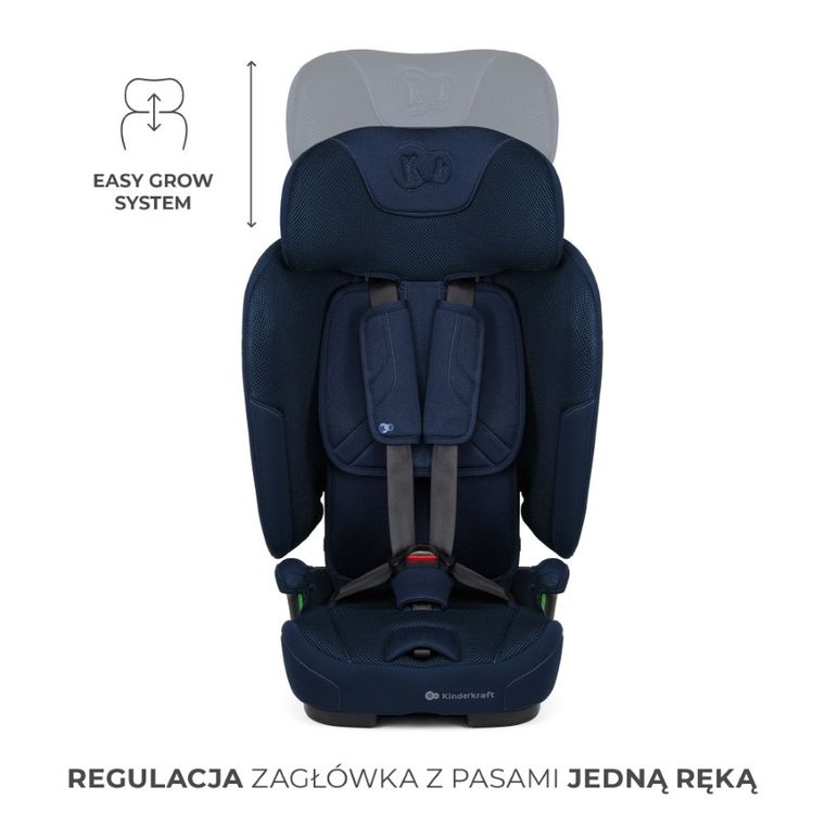 Kinderkraft, FIX2GO, i-Size, scaun auto, Navy, 76-150 cm