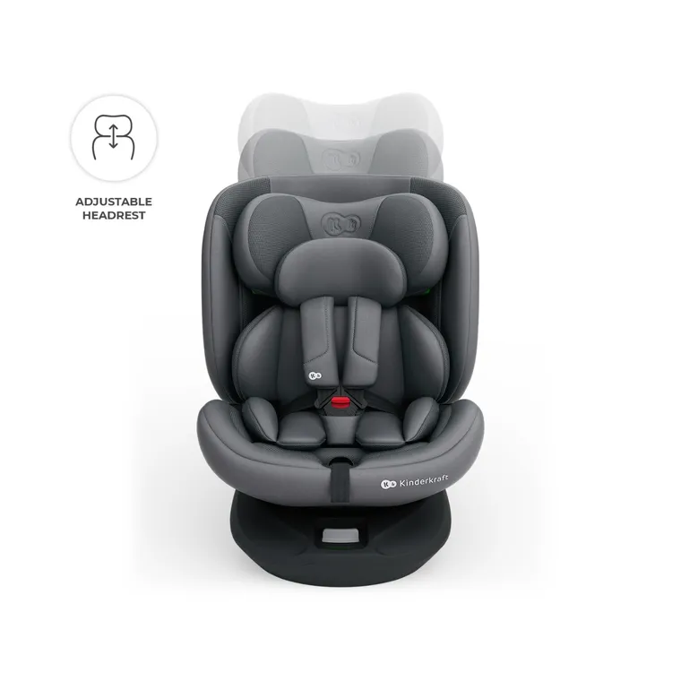Kinderkraft, I-Grow 2 Plus, scaun auto, i-Size, gri, 40-150 cm