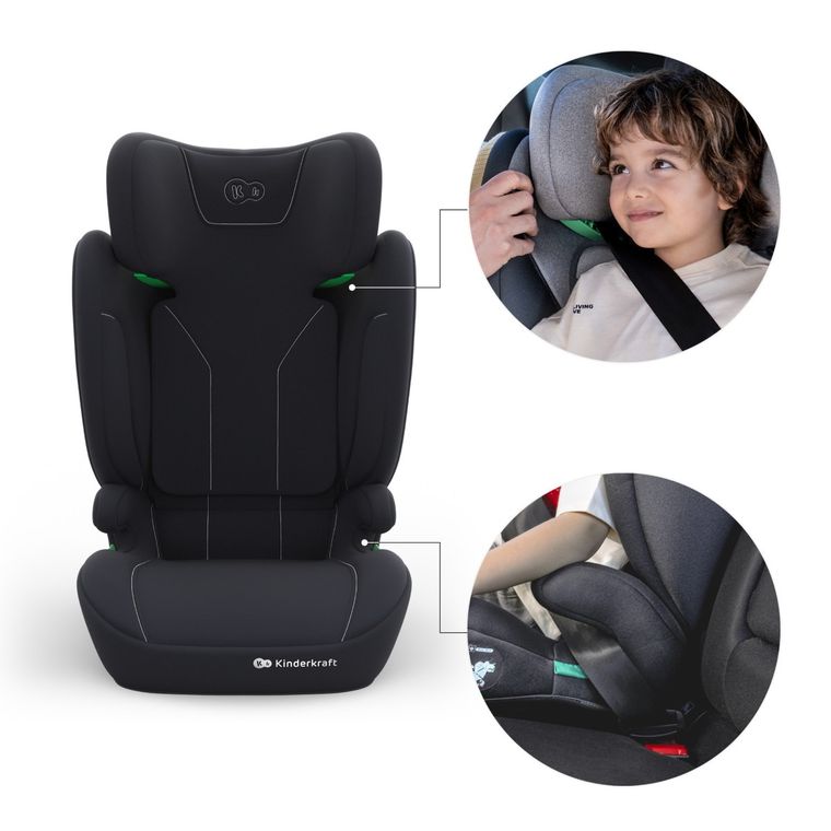 Kinderkraft, I-Spark 2 Plus, i-Size, scaun auto, black, 100-150 cm