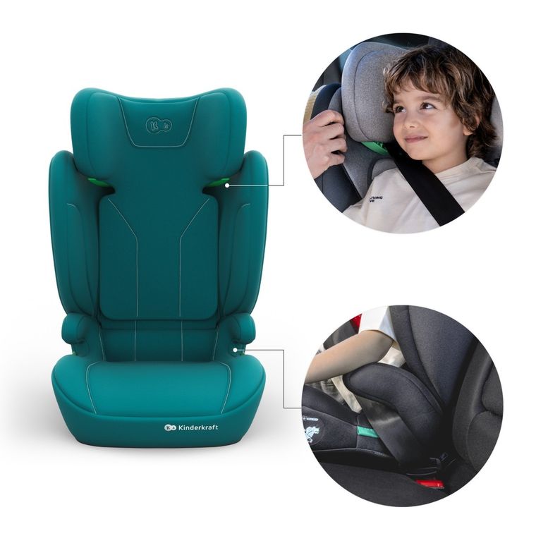 Kinderkraft, I-Spark 2 Plus, i-Size, scaun auto, green, 100-150 cm