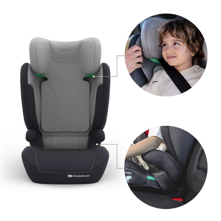 Kinderkraft, I-Spark 2 Plus, i-Size, scaun auto, grey, 100-150 cm