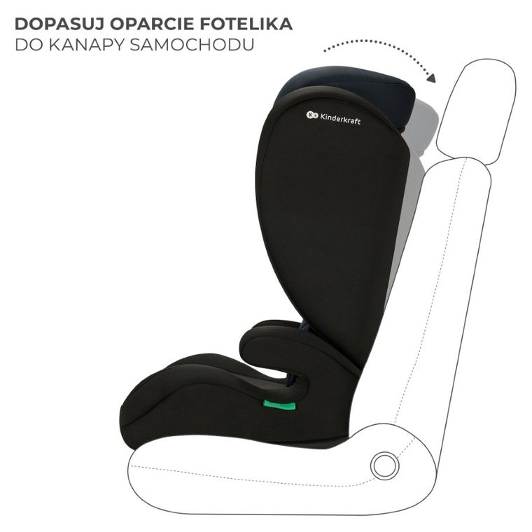 Kinderkraft, I-Spark, scaun auto, 100-150 cm, Black