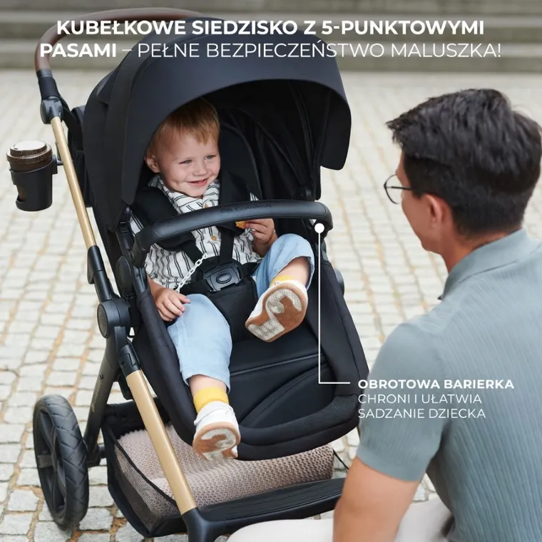 Kinderkraft, Moov 2, carucior multifunctional 3in1, Moonlight Grey