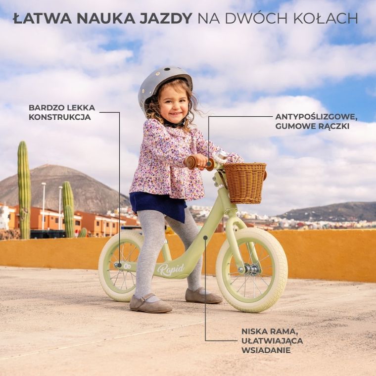 Kinderkraft, Rapid 2, bicicleta fara pedale, Blue Breeze