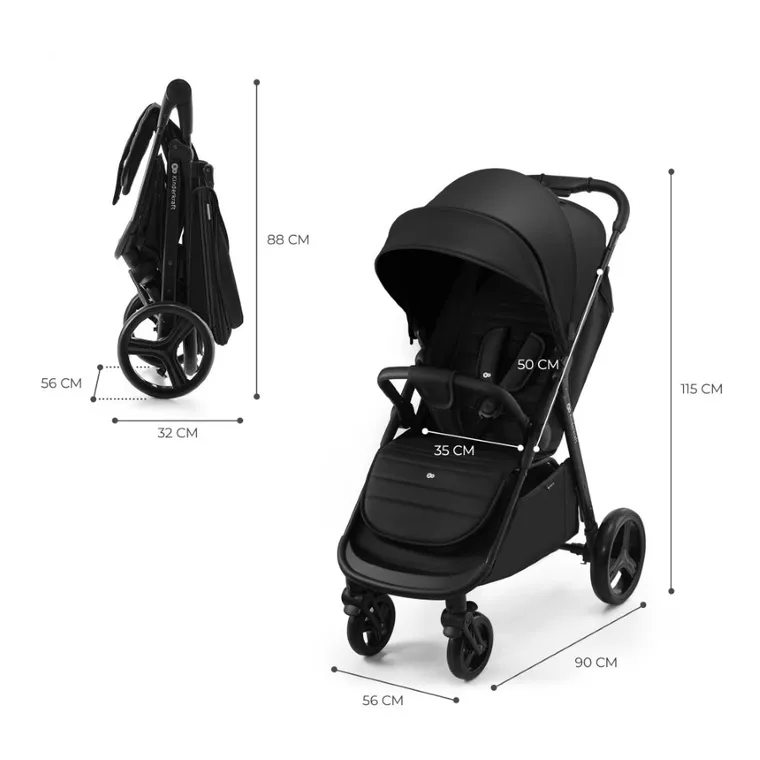 Kinderkraft, Rine, carucior sport, Classic Black