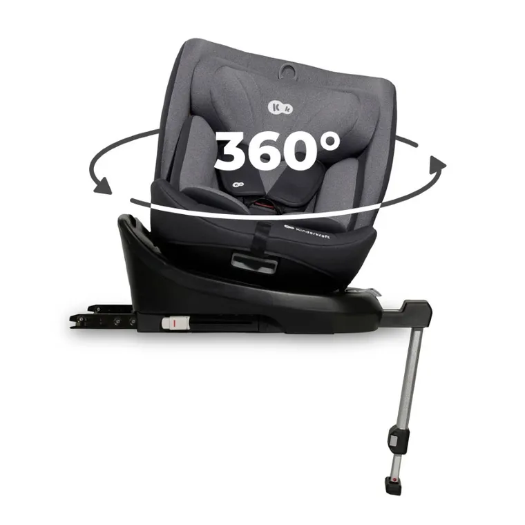 Kinderkraft, scaun auto 360, I-size, Grey, 40-150 cm