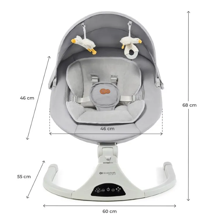 Kinderkraft, Tulsy, balansoarul-sezlong electric, grey