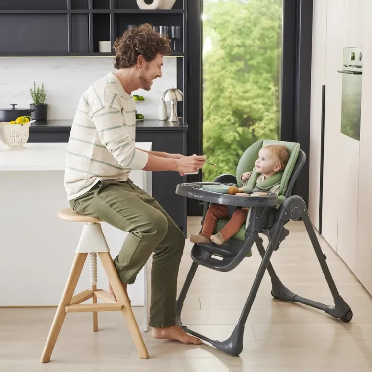 Kinderkraft, Tummie, scaun de masa pliabil 2 in 1, Green