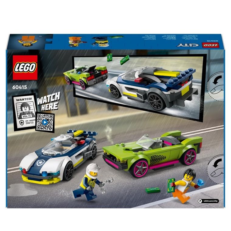 LEGO City, Urmarire cu masina de politie si masina puternica, 60415