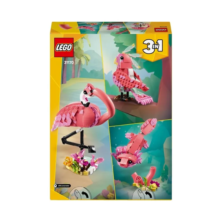 LEGO Creator, Animale salbatice: Flamingo roz, 31170