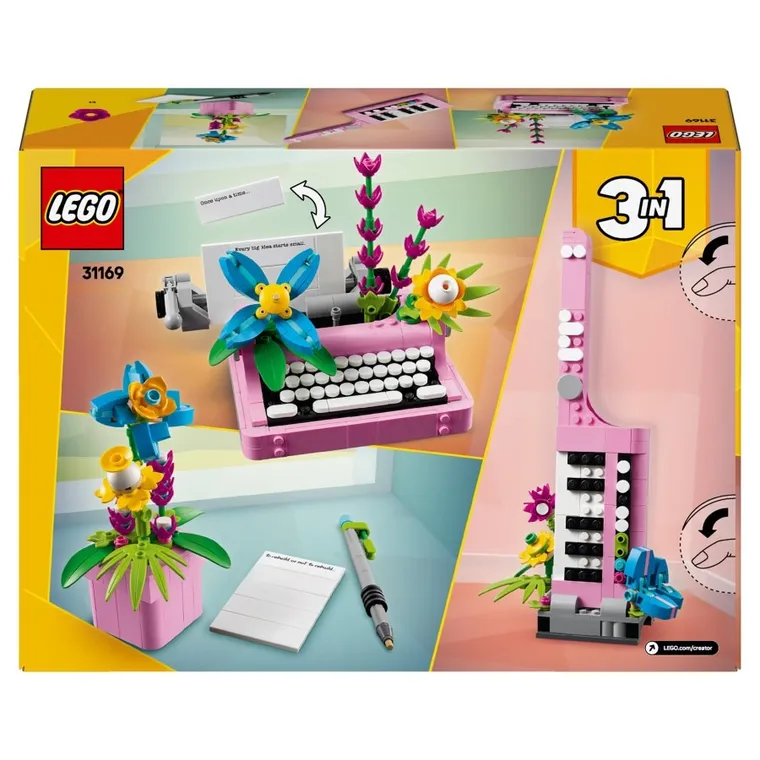 LEGO Creator, Masina de scris cu flori, 31169