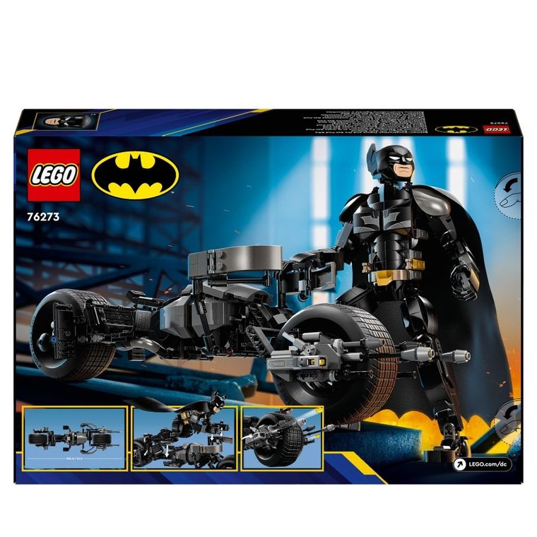 LEGO DC Batman, Figurina de constructie Batman si motocicleta Bat-Pod, 76273