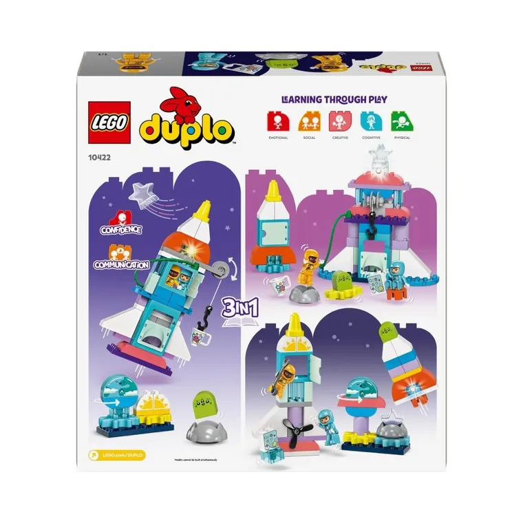 LEGO DUPLO, Aventura cu naveta spatiala 3 in 1, 10422