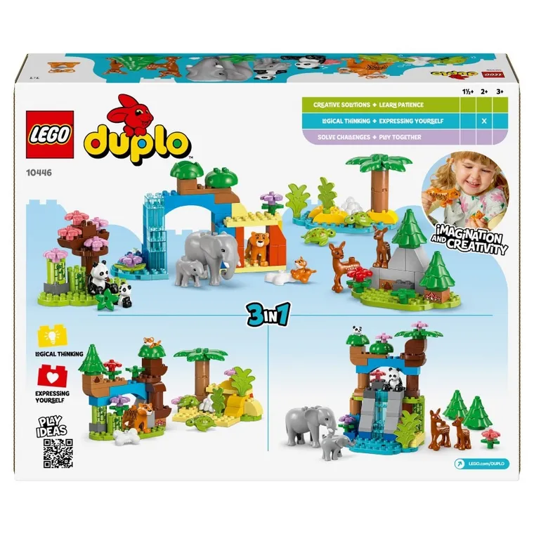 LEGO DUPLO, Familii de animale salbatice 3 in 1, 10446