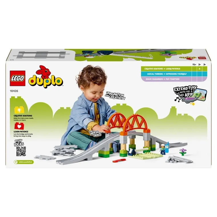 LEGO DUPLO, Set de extindere Pod si sine de cale ferata, 10426