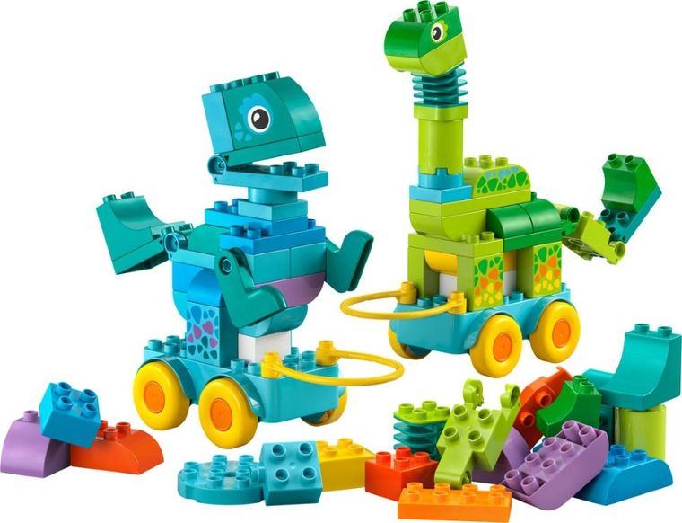 LEGO DUPLO Town, Dinozauri pe roti 3 in 1, 10451