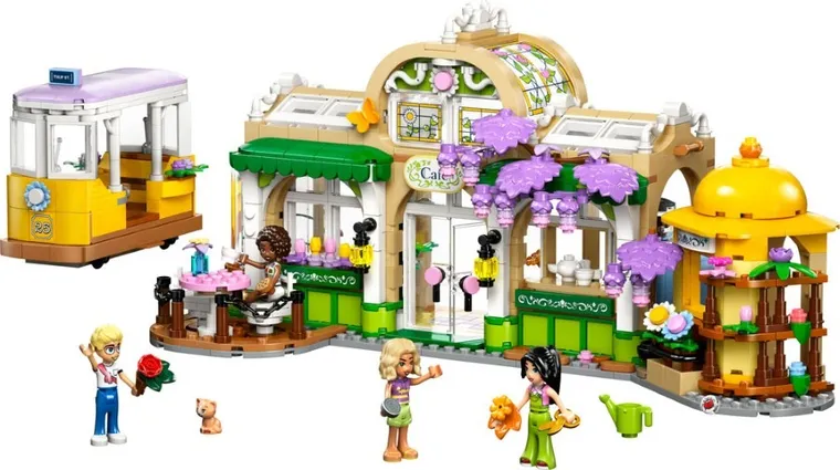 LEGO Friends, Cafenea cu multe plante si florarie, 42671