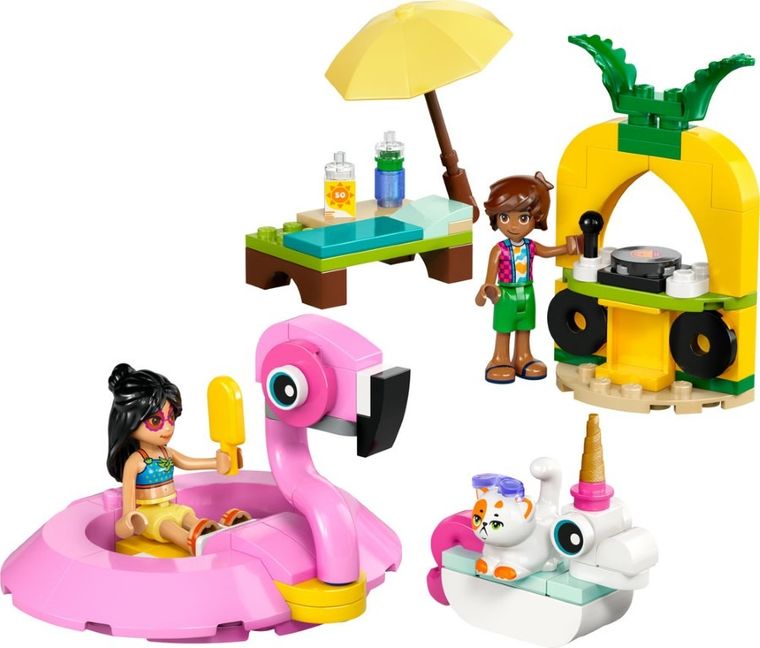 LEGO Friends, Petrecere la piscina cu unicornul si flamingo, 42658