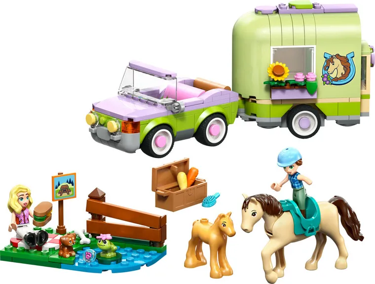 LEGO Friends, Remorca pentru cal si manz, 42695