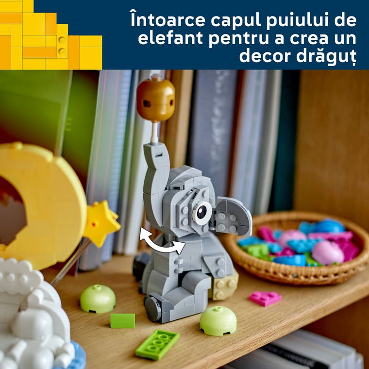 LEGO Iconic, Pui de elefant pe cer, 40814