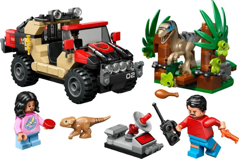 LEGO Jurassic World, Evadare off-road din calea unui Velociraptor, 76972