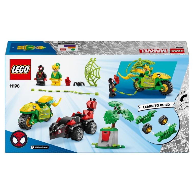 LEGO Marvel, Spin si Electro intr-o urmarire cu dino-vehicule, 11198