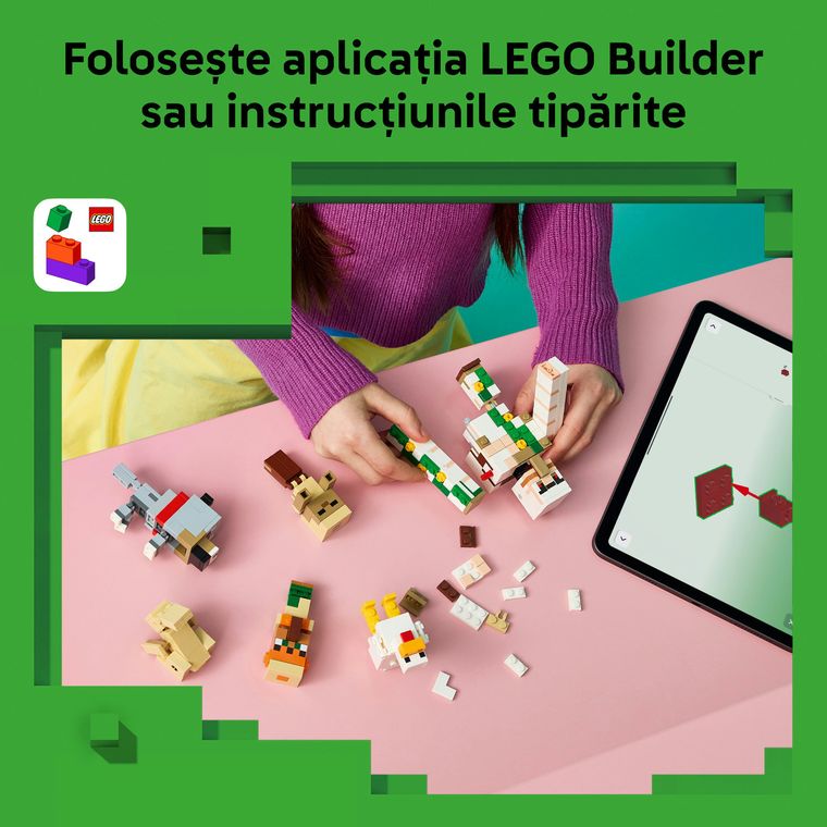 LEGO Minecraft, Atac in desert cu un jocheu de gaini, 21592