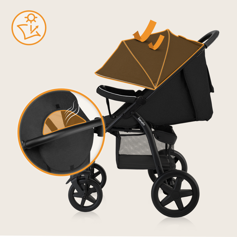 Lionelo, Annet Plus, carucior sport, Black Carbon